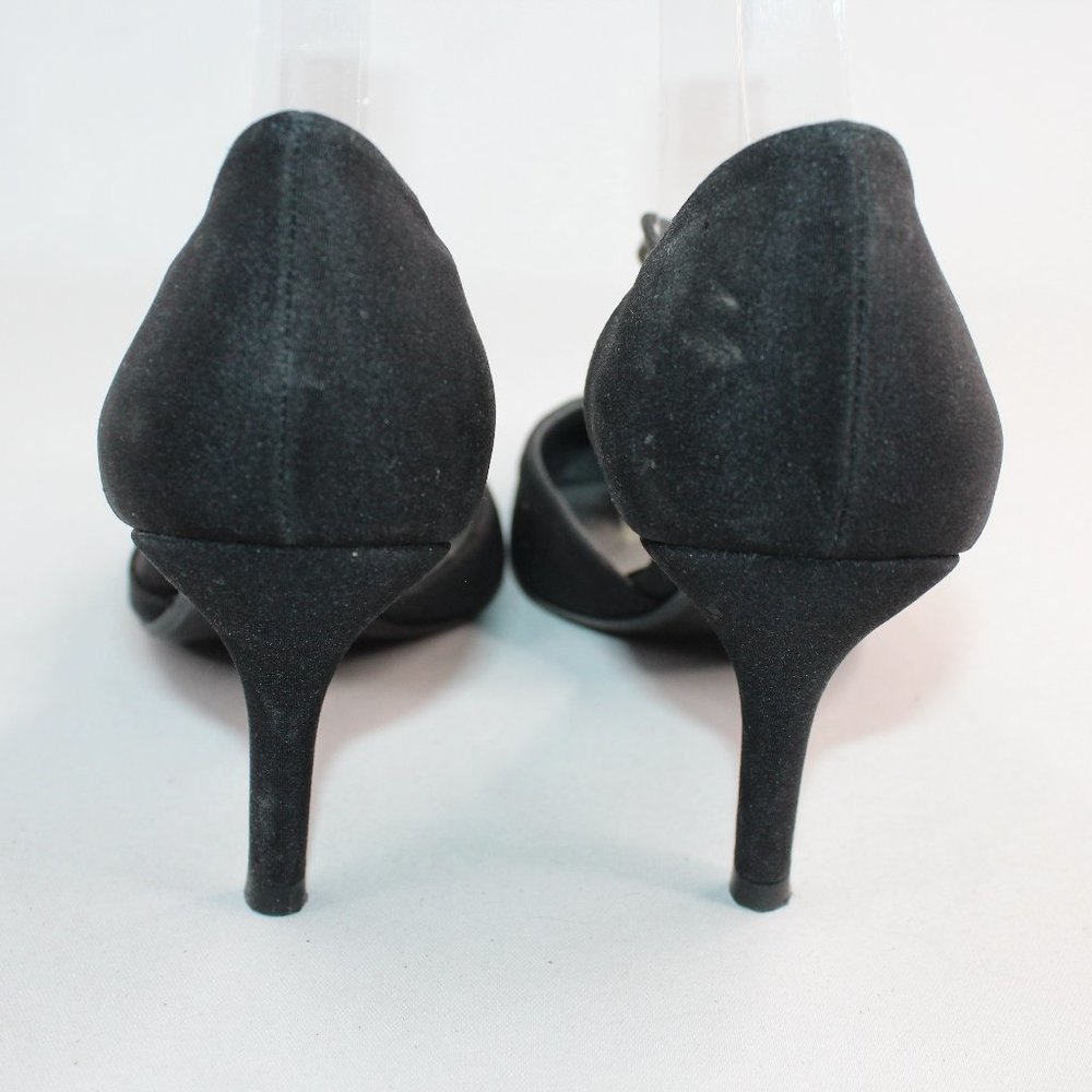 Stuart Weitzman Black Pointed Toe D'Orsay High Heels #123 - Picture 8 of 13